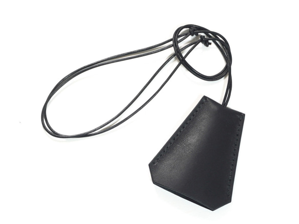 Clochette necklace / レザークロシェット キーケース ブラック キーホルダー キーストラップ 1枚目の画像