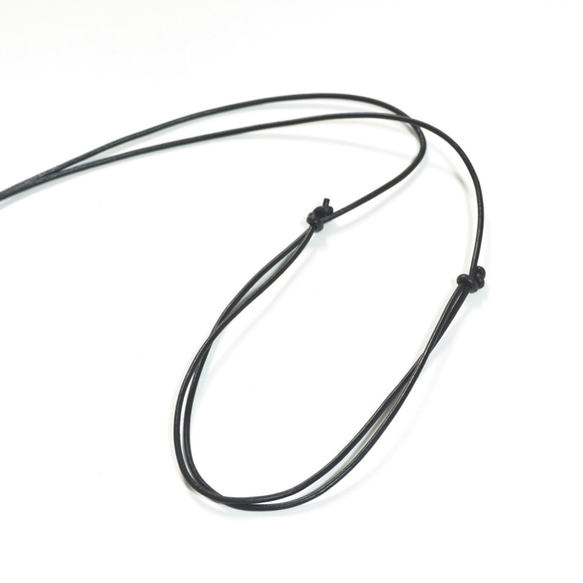 Clochette necklace / レザークロシェット クロコエンボス キーケース ネイビー キーストラップ 5枚目の画像