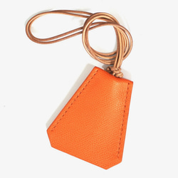 Clochette necklace / レザークロシェット オレンジ キーケース キー