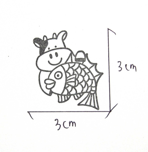 I196-102　鯛と牛 2枚目の画像