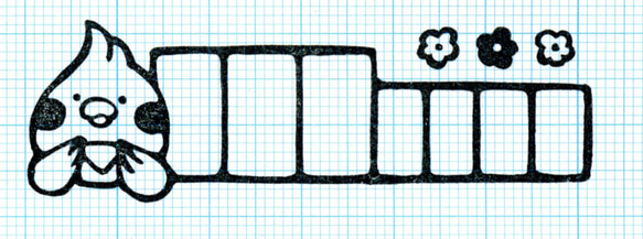 おかめインコの郵便番号枠　２－33 2枚目の画像