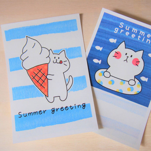 かもめーる切手付暑中見舞いはがき その他素材 ゆとな堂☆ 通販  