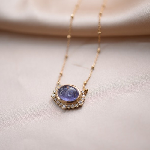 Tiny Charm】K10タンザナイトチャーム｜ネックレスチャーム