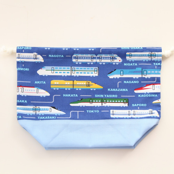 お弁当袋（新幹線  電車  ブルー） 2枚目の画像