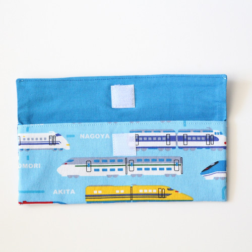 オーダー品】カトラリーケースお箸ケース新幹線水色