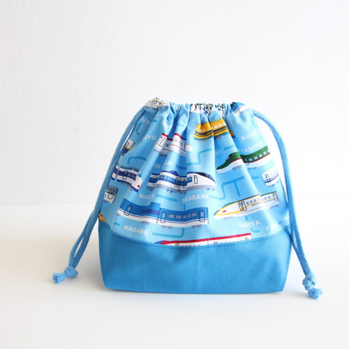 お弁当袋（新幹線 電車 ライトブルー） 弁当袋 honohono＊ 通販