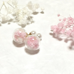 【送料無料】かすみ草のフラワードーム♡ふんわりピンク 3枚目の画像