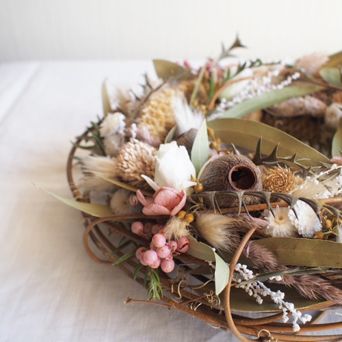 Wreath＊bird's nest＊鳥の巣リース プリザーブドフラワー blossom