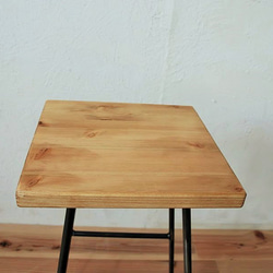 【送料無料】【PINE】MULTI STOOL LOW-SIKAKU-/スツール/パイン材/アイアン 4枚目の画像