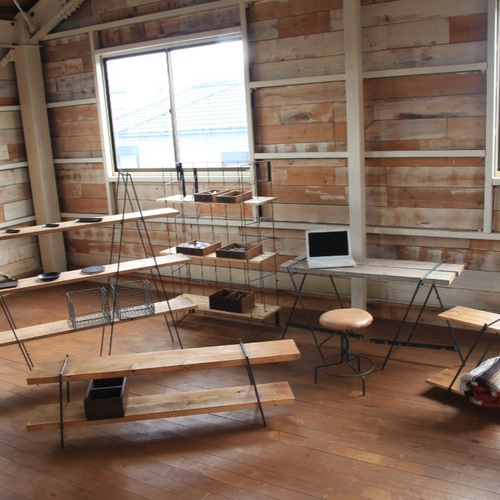 送料無料】ハシゴラック4-杉無垢材4枚付きセット-/棚/折り畳み可能