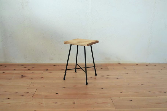 【セット割引】【2脚セット】MULTI STOOL LOW -PINE SIKAKU-/スツール/パイン 2枚目の画像