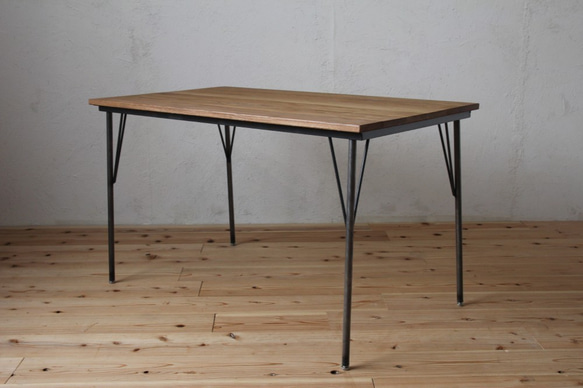 【送料無料】【セット割引】OAK DINING TABLE SET(テーブル1200、本革椅子2脚、ベンチ1200) 2枚目の画像