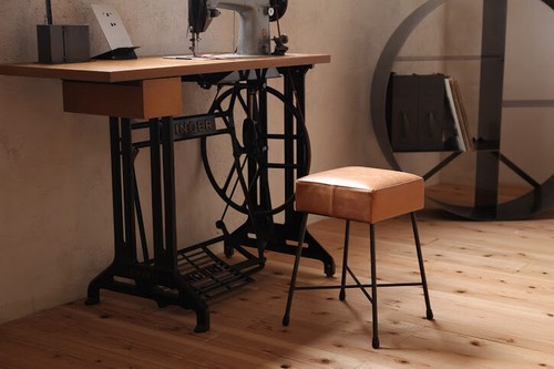 【送料無料】LOAF STOOL LOW/スツール/本革/アイアン/インテリア