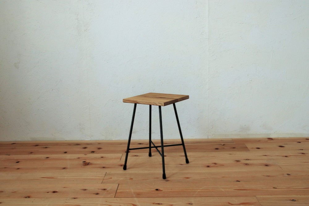【送料無料】【OAK】MULTI STOOL LOW/スツール/サイドテーブル/オーク材/アイアン