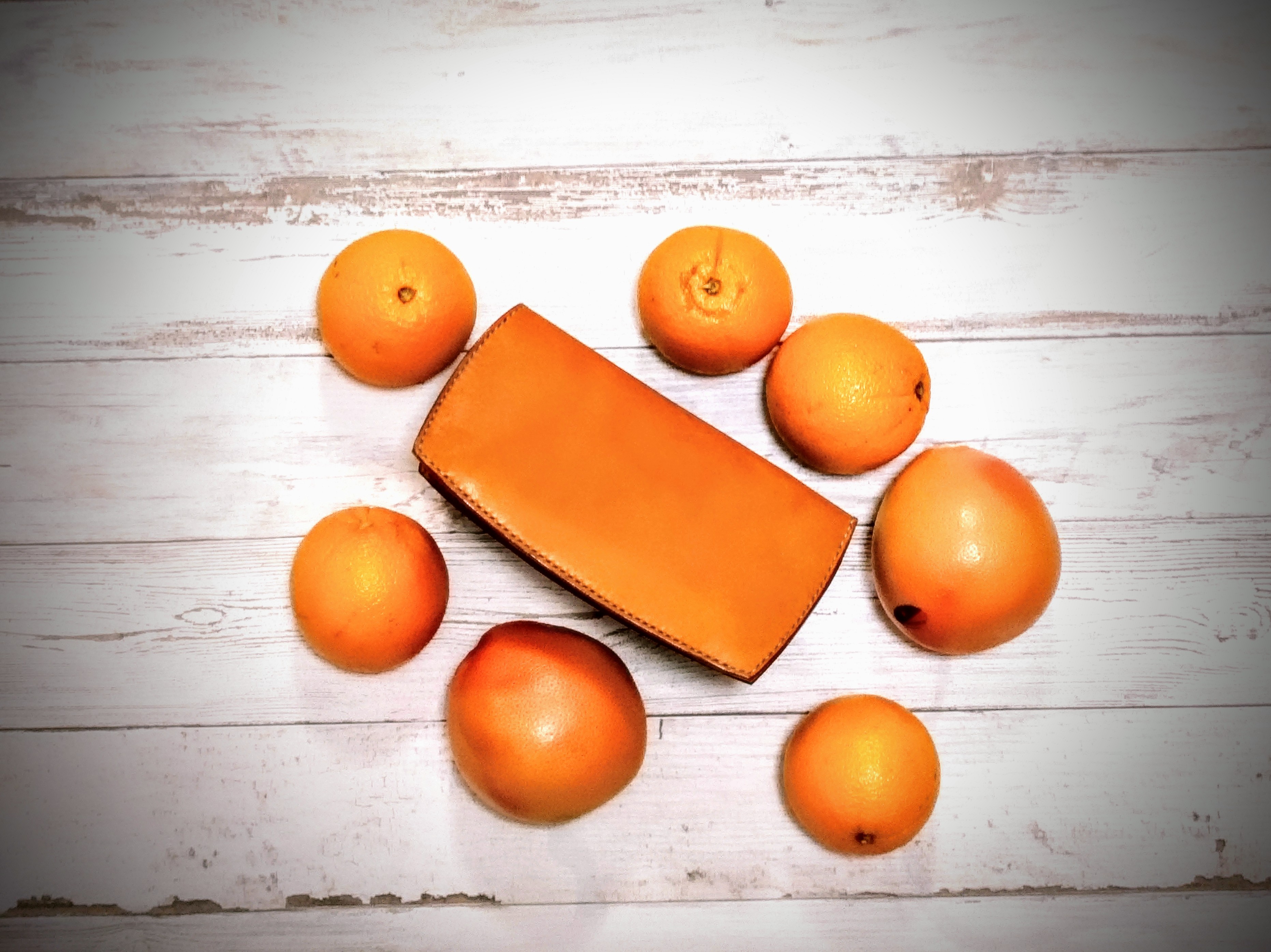 【流線形】本革 二つ折り 長財布 手縫い