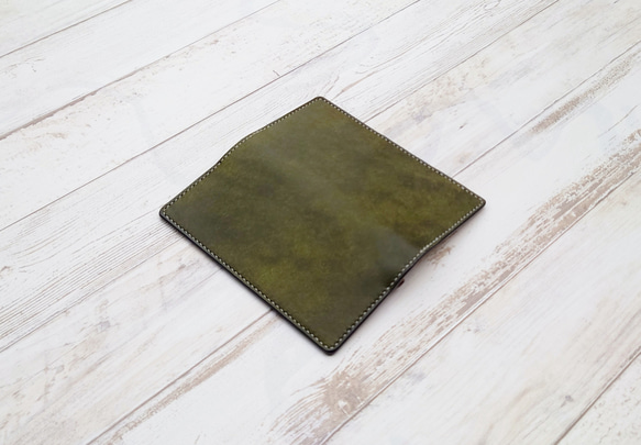 【薄マチコンパクト】本革 手縫いの薄い長財布 本革 __