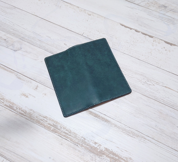 【薄マチコンパクト】本革 手縫いの薄い長財布 本革 __