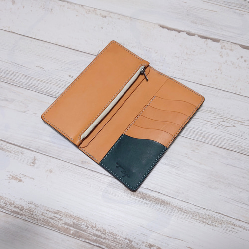 長財布シンプル本革手縫い 薄マチコンパクト】本革 手縫いの薄い長財布 長財布（メンズ） ルーポ