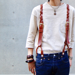 唯一無二のアイテム】オールレザー サスペンダー その他ファッション