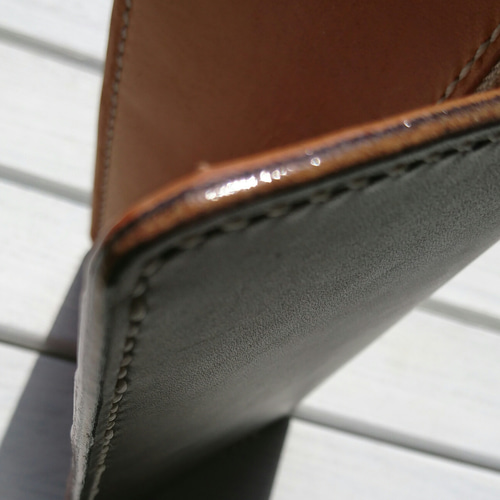 薄マチコンパクト】本革 手縫いの薄い長財布 長財布（メンズ） ルーポ