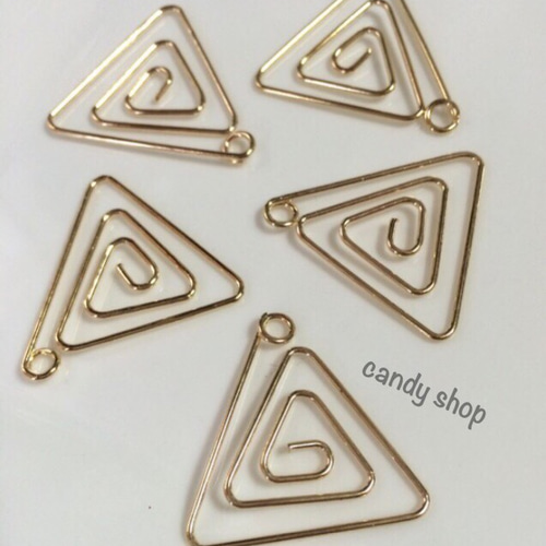 4pcs ぐるぐる三角チャーム チャーム ▽candy shop◻︎ 通販