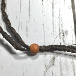 庭園水晶のマクラメ編みネックレス 4枚目の画像