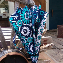 アフリカン日傘　ブルーカンガ 4枚目の画像