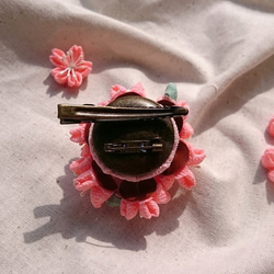 まあるい桜の髪飾り&コサージュ～つまみ細工～ 5枚目の画像