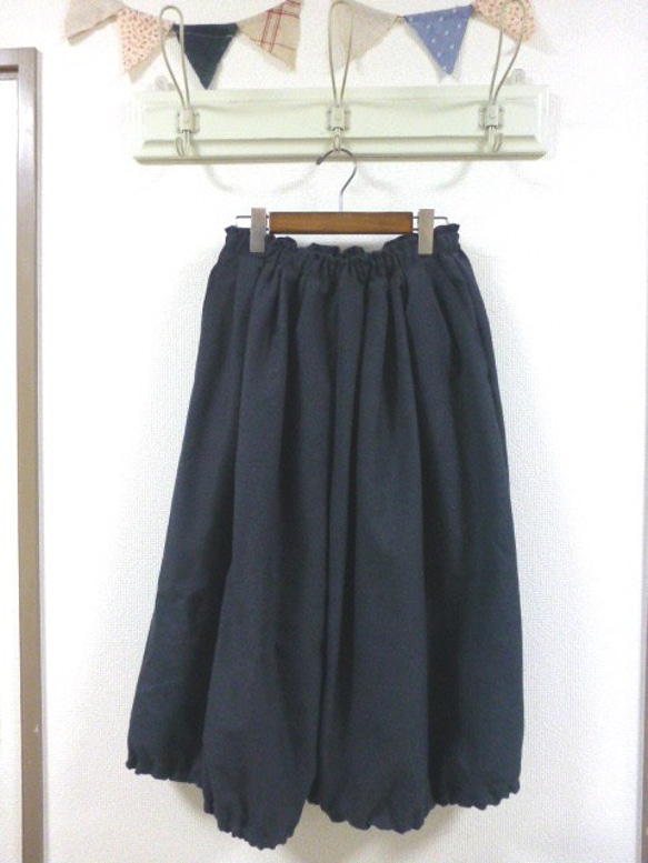 グレー ウール100％ バルーンエッグパンツ ボールパンツ ML ロング 