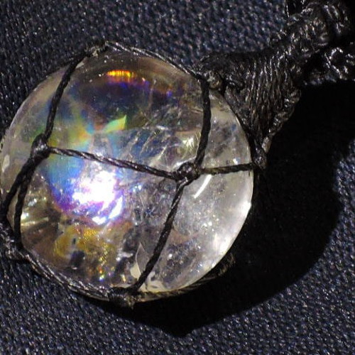 ☆ヒマラヤ産☆虹の水晶玉21mm☆ネックレスペンダント☆天然石
