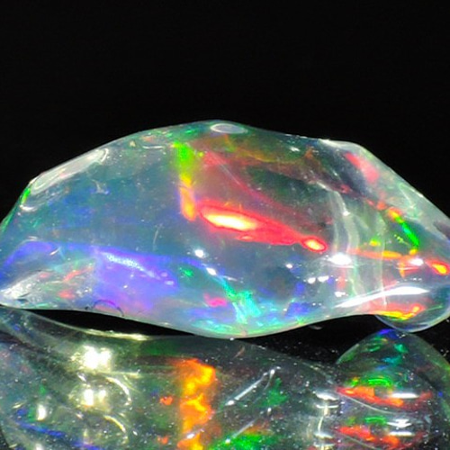 ☆オパールの原石磨き3.4ct/18.7mm☆天然石蛋白石☆鉱物