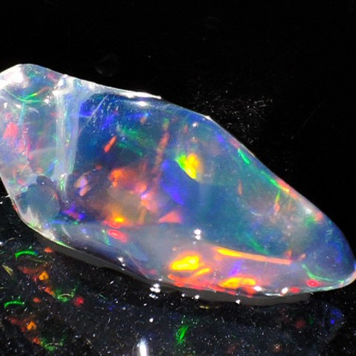 ☆オパールの原石磨き3.4ct/18.7mm☆天然石蛋白石☆鉱物