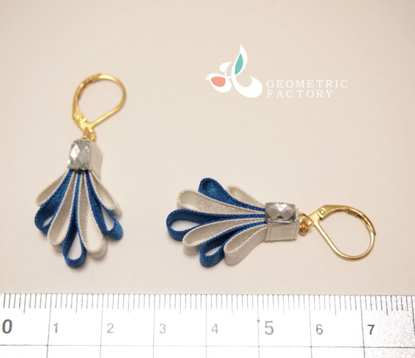 Peacock Ribbon Pierce (Blue x White) 5枚目の画像