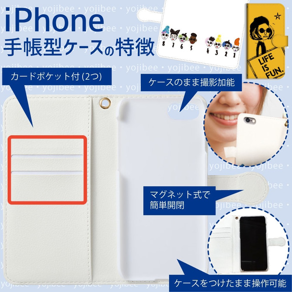 iPhone7_手帳型ケース・SWeet　“RED” 3枚目の画像