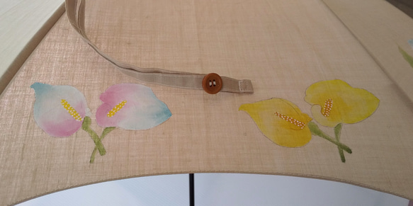 カラーの手描き折り畳み日傘 3枚目の画像