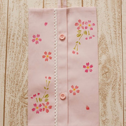 桜の型染めティッシュカバー♪淡ピンク 2枚目の画像