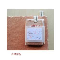 白樺染め 草木染め ハンカチ コットン ハンドタオル 綿 信州産