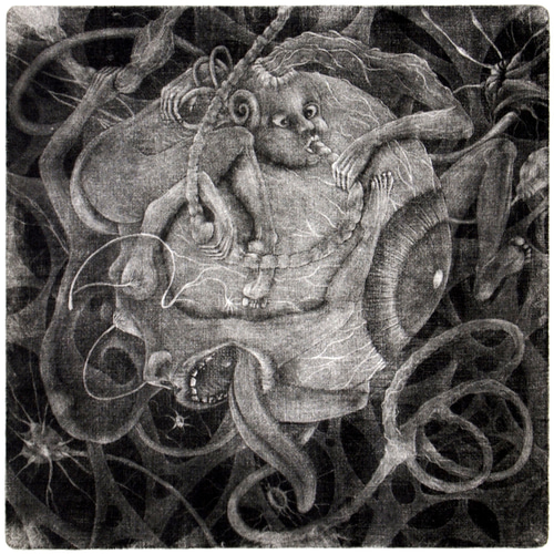 銅版画（シートのみ）：目眩がする時 版画 レオナルドナ 上田