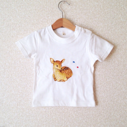 子鹿ベビーTシャツ＜80cm＞ 1枚目の画像