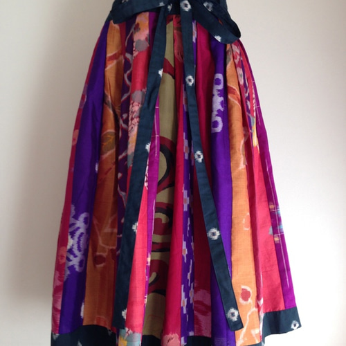 ☆銘仙の着物からスカート☆着物リメイク タイトスカート まぐ屋 通販  