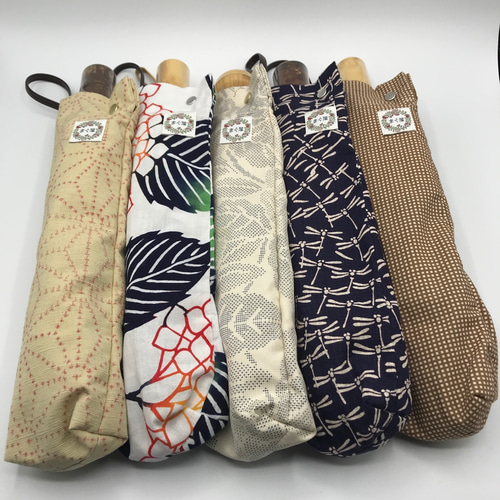 リメイク 日傘 ハンドメイド 和装小物 長傘 白大島
