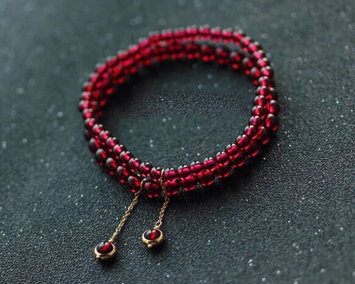 14KGF 天然石 柘榴石 ブレスレット ブレスレット mou 通販