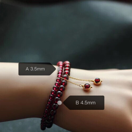 14KGF 天然石 柘榴石 ブレスレット ブレスレット mou 通販 1527235