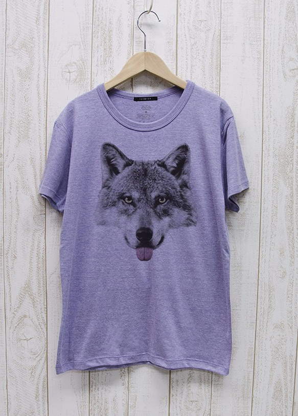 ronronWOLF Tee Beh（希瑟·紫色）/ R022-TT-PU 第1張的照片