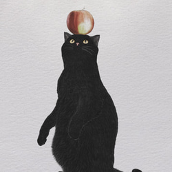 黑貓郊遊手提袋蘋果（天然）/ R003-BT-NA 第2張的照片