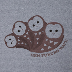 Men Fuku6 Tee　MEN FUKURO WAVE（ヘザーグレー） / R009-T-GR 2枚目の画像