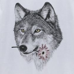 ronronWOLF Tee　Here you go（ホワイト） / R027-T-WH 2枚目の画像