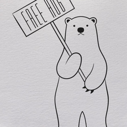 免費擁抱指南Polar Bear Tote（Natural）/ R011-BT-NA 第2張的照片