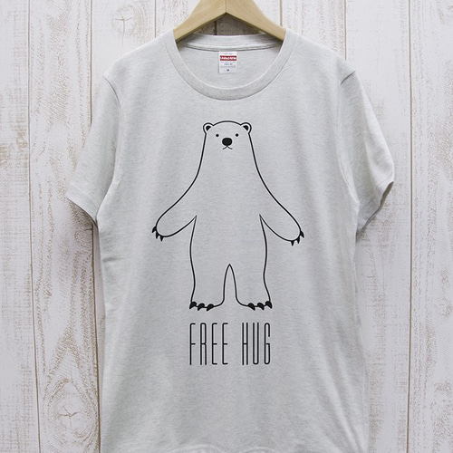FREE HUG シロクマ（オートミール） / R013-T-OA Tシャツ ronron 通販