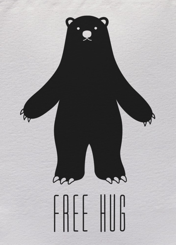FREE HUG　クロクマ トート（ナチュラル） / R014-BT-NA 2枚目の画像
